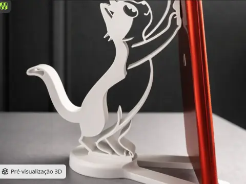 Suporte celular de gato encaixável